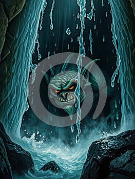 Evil troll in the cave.