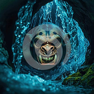 Evil troll in the cave.