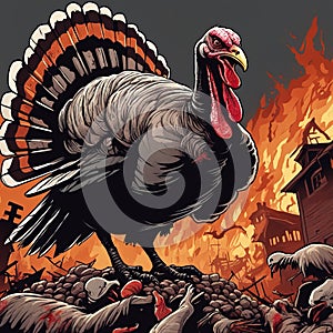 Evil Turkey in a killing spree, rampage