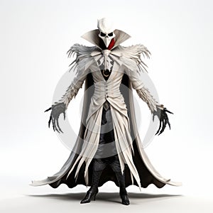 Evil White Duke: Avian-themed 3d Halloween Costume Model