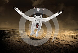 Evil Wizard, Flying White Wolf