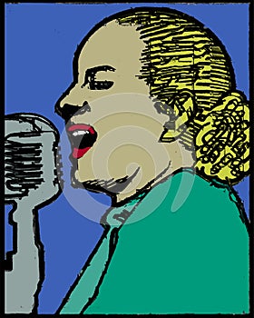 Evita pop art style graphic