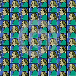 Evita pop art style graphic motif pattern