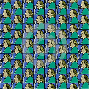 Evita pop art style graphic motif pattern photo