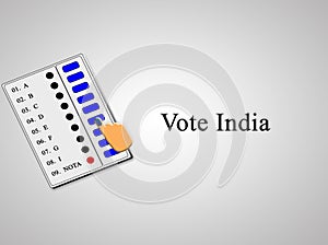 EVM Electronic Voting Machine used to cast the vote in Indian elections.