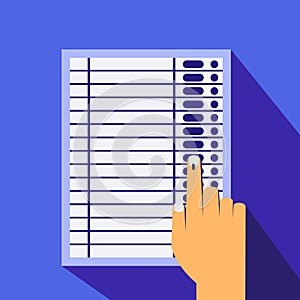 Hand casting vote in Electronic voting machine