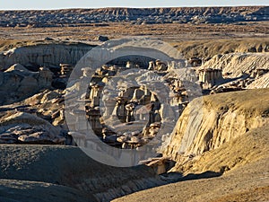 Evocataive rock formations in desert