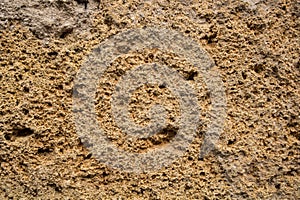 Close-up of a tuff wall
