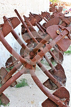 Evocative image of ancient fishing anchors