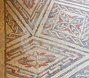 Mosaic floor, Villa Romana del Casale 300 AD Piazza Armerina Sicily, Italy.  UNESCO World Heritage site photo