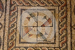 Mosaic floor, Villa Romana del Casale 300 AD Piazza Armerina Sicily, Italy.  UNESCO World Heritage site photo