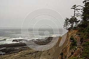 Evocative rock formations on the coast