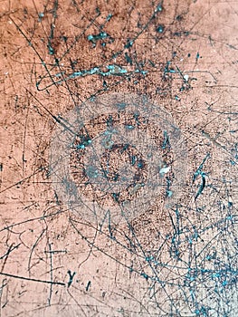 texture of ruined copper surface
