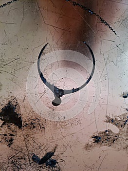 texture of ruined copper surface