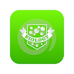Evolution biology icon green vector