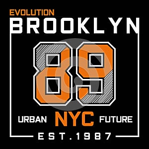 Evolution Brooklyn New York City typography design