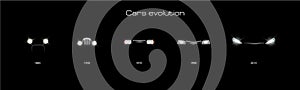 Evolution cars. Vector illustration.