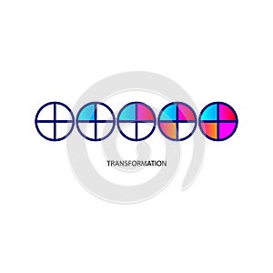 Evolution color vector icon