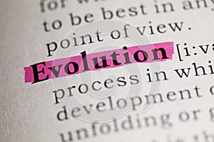Definition of the word Evolution