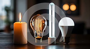 The evolution of light from candle to modern LED
