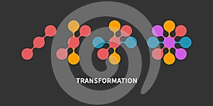 Evolution logo, change metaphor, coaching sign