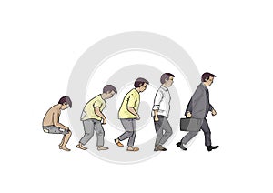 Evolution man social and bisnis photo