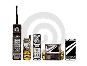 Evolution set of mobile phone