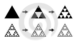 Sierpinski triangle evolution steps