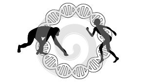 Evolution of species illustration