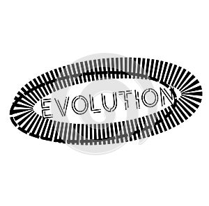 EVOLUTION stamp on white