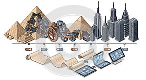 Evolution of Technology from Ancient Civilization to Modern Digital Age