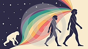 Evolution to Space Exploration Vector Silhouette, vector design Generative AI