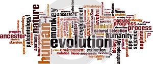 Evolution word cloud