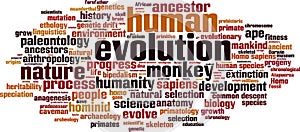 Evolution word cloud