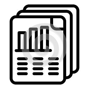 Evolutions report icon, outline style photo