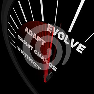 Evolve - Speedometer Tracks Progress of Change photo