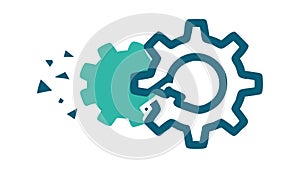 Evolving Technology. Dynamic Gears and Continuous Progress. vector design Generative AI