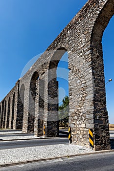 Prata aqueduct in Evora, Portugal photo