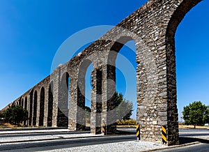 Prata aqueduct in Evora, Portugal photo