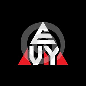 EVY triangle letter logo design with triangle shape. EVY triangle logo design monogram. EVY triangle vector logo template with red