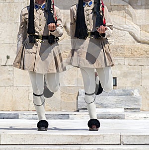 Evzones in Athens, Greece