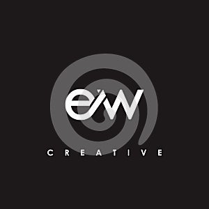 EW Letter Initial Logo Design Template Vector Illustration