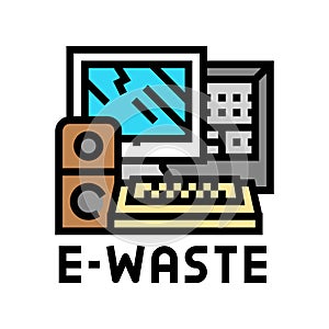 ewaste waste sorting color icon vector illustration photo