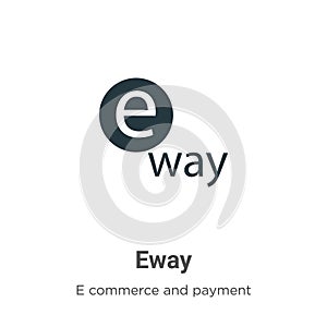 Eway vector icon on white background. Flat vector eway icon symbol sign from modern e commerce and payment collection for mobile