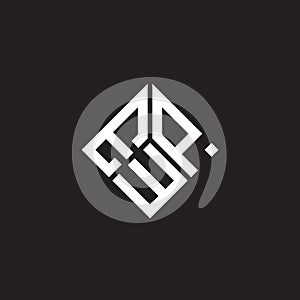 EWP letter logo design on black background. EWP creative initials letter logo concept. EWP letter design
