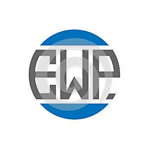 EWP letter logo design on white background. EWP creative initials circle logo concept. EWP letter design