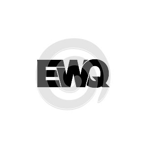 EWQ letter monogram logo design vector