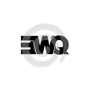 EWQ letter monogram logo design vector