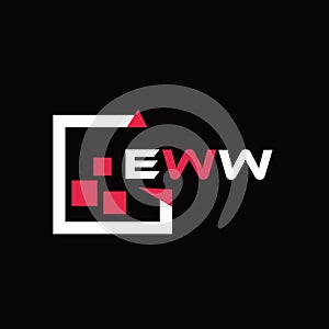 EWW creative minimalist letter logo. EWW unique vector initials alphabet letter logo design