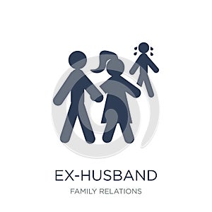 ex-husband icon. Trendy flat vector ex-husband icon on white background from family relations collection photo